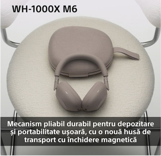 Sony WH-1000XM6 Wireless / Wired Over Ear Headphones with 30 Hours Playing Time and Quick Charge Sandstone