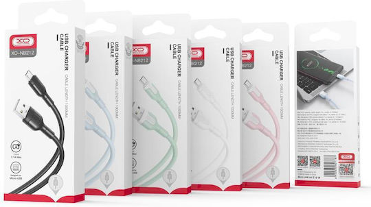 XO Regular USB-A la Cablu Lightning 18W Alb 1m