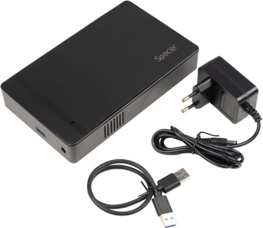 Spacer External Rack Hdd Ssd 3.5 Inch Sata Usb 3.0 Pc Interface Power Supply Plastic Black