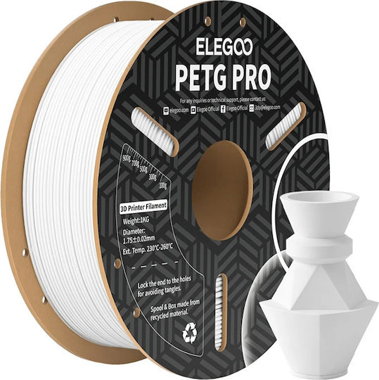 Elegoo PETG 3D Printer Filament 1.75mm Λευκό