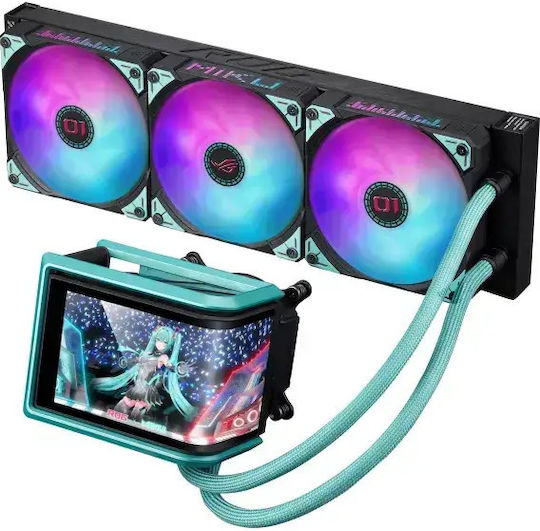 Asus ROG Ryuo IV 360 ARGB Hatsune Miku Edition Υδρόψυξη AIO CPU με 3 Ανεμιστήρες 120mm