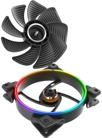 PCCOOLER Ventilator Pentru Carcasă 120mm Cu Iluminare RGB Și Conexiune 3-Pin / 4-Pin PWM