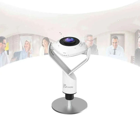 J5 Create JVCU360 Web Camera Full HD 1080p Λευκή