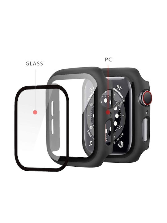 Tech-Protect Defense Plastic Case with Tempered Glass in Black for Huawei Watch Fit 5 Pro