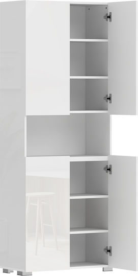 Boden Küchenschrank Weiß Glänzend 68x34x180cm