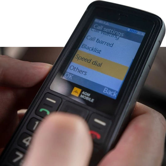AGM M9 Dual SIM Ανθεκτικό Κινητό με Μεγάλα Κουμπιά (Ελληνικό) Μαύρο