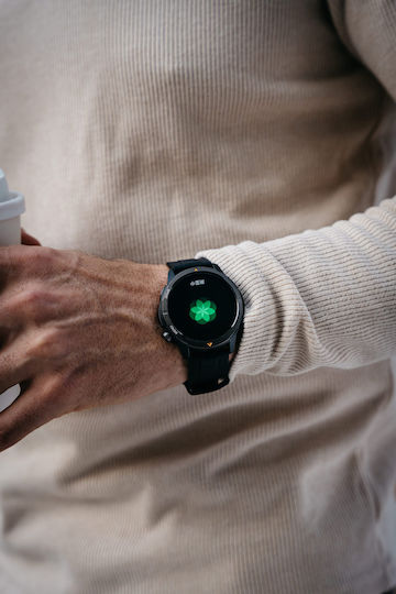 AGM Legion Smartwatch με Παλμογράφο (Μαύρο)