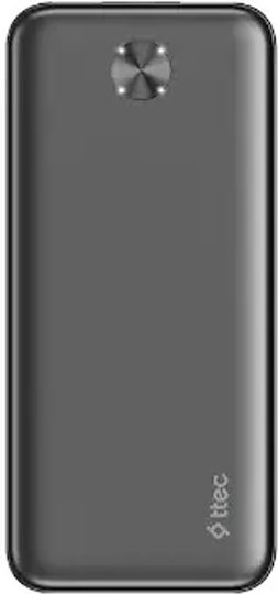 TTEC ReCharger Power Bank 20000mAh 10.5W mit 2 USB-A Ausgangsanschlüsse Schwarz
