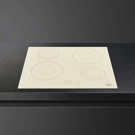 Smeg Индукционен Автономен Плот с Функция Заключване 60x51см Black Glass