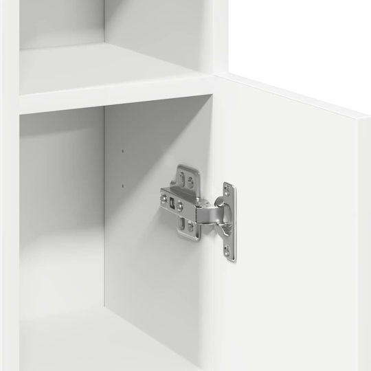 vidaXL Bathroom Column Cabinet Wall Hung M20.5xD22xH90cm White