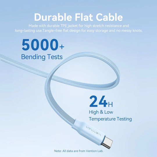 Vention Male Retractable USB To Type-C Lightning Cable 3.5A Pink 1.1m TRJPBE