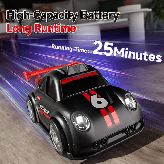 Kalaxio Mini RC Drift Racing Car RC Vehicle Drift FPV WiFi with Memory Card and Remote Control Black with Camera