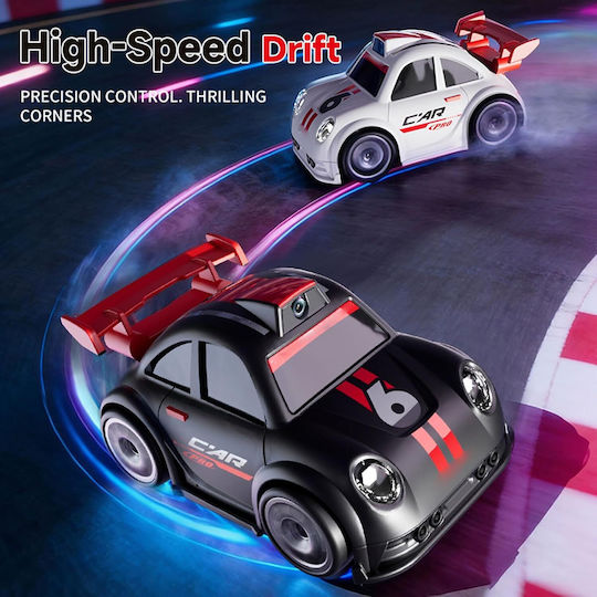 Kalaxio Mini RC Drift Racing Car Remote Control Drift Car FPV WiFi with Memory Card and Remote Control White with Camera