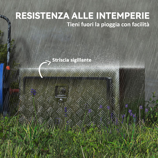HomCom Wasserdichte Silberne Werkzeugtasche 65lt
