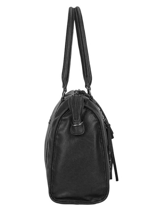 Gallantry Tote Handbag Women Vintage Bowling Style Strap Black