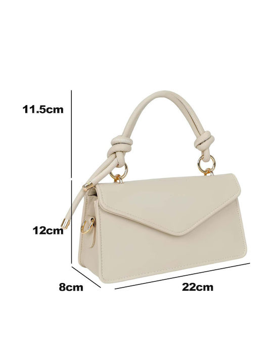 Gallantry Evening Bag Women Knotted Handle Adjustable Strap Beige