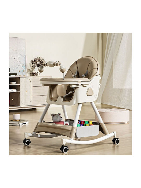 Alista Home Scaun Înalt De Masă Bebe Pliabil 3 În 1 Ecru