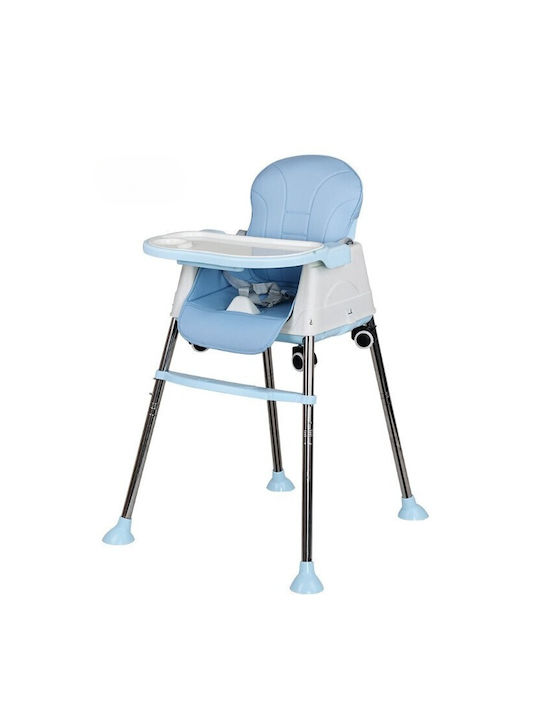 Alista Home Scaun Înalt de Masă Bebe Pliabil 3 în 1 cu Înălțime Reglabilă Albastru