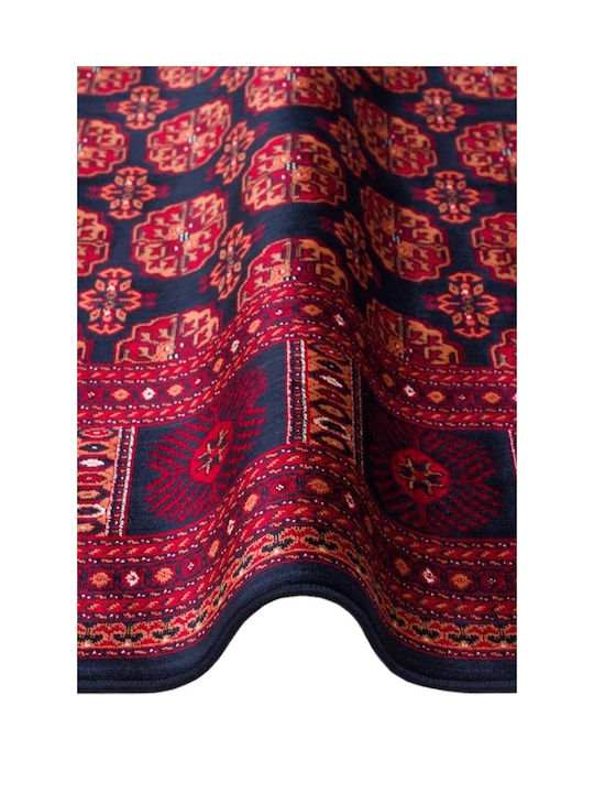 SteweHome Non-Slip Silk Blue Runner Rug 80x150cm