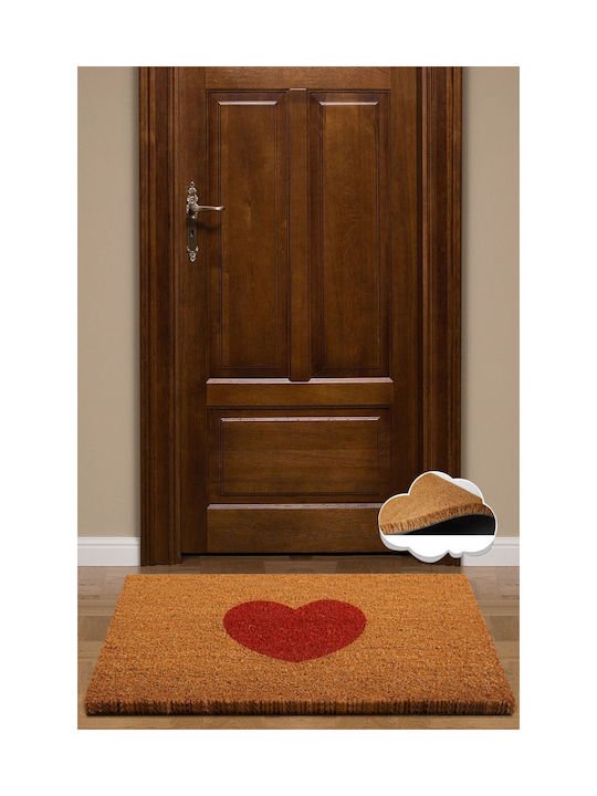 SteweHome SteweHome Entrance Mat Made of Coconut Tree with Non-Slip Underlay Brown 60x40cm