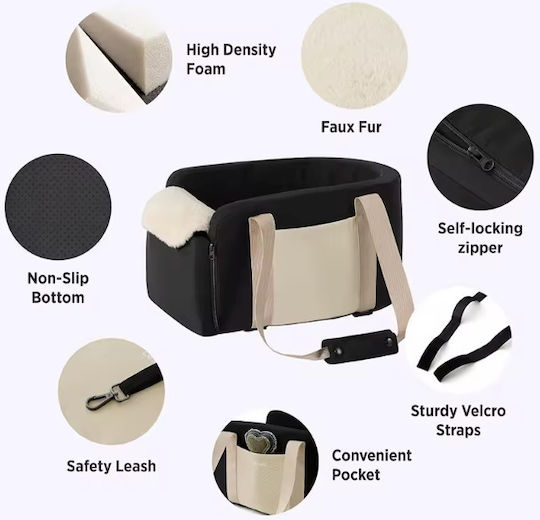 Aster Star Dog Car Seat Waterproof Black