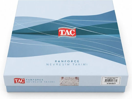 Tac Set Huse Pentru Pilote 200x220cm Dublă Cu 2 Fețe De Pernă & 1 Cearșaf Floral