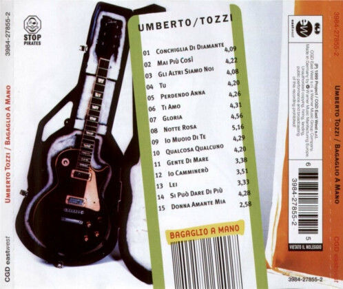 Umberto Tozzi Bagaglio A Mano Cd