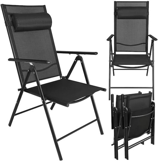 Scaun De Plajă Gri 54x66x107cm Set 2 Bucăți