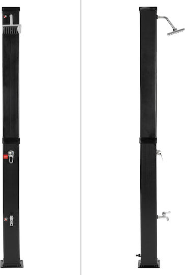 ML-Design Ντουζιέρα Πισίνας από PVC Μαύρη