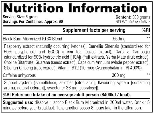Stacker 2 Black Burn Micronized with Flavor Orange 300gr