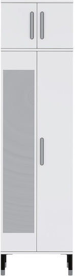 Έπιπλο Εισόδου με Καθρέπτη & Ντουλάπα 60x35x228εκ.