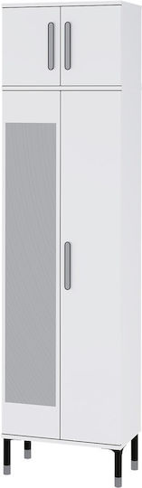 Έπιπλο Εισόδου με Καθρέπτη & Ντουλάπα 60x35x228εκ.