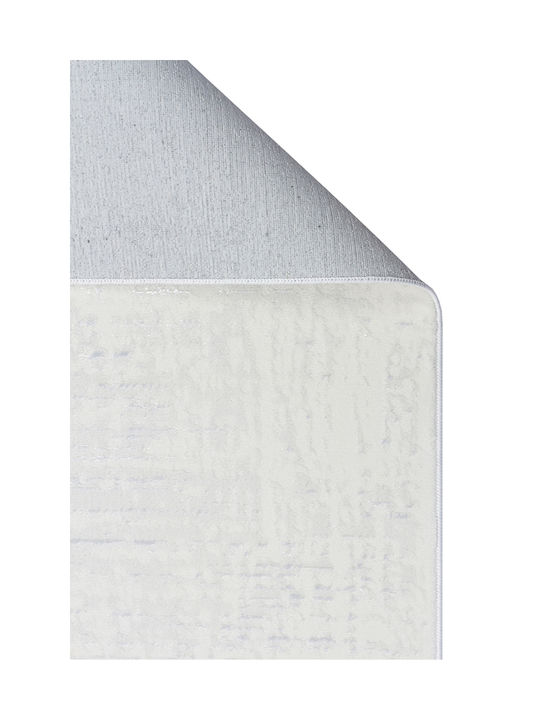 SteweHome Non-slip Rectangular White Rug 100x200cm