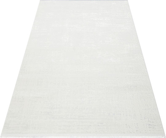 SteweHome Non-Slip Rectangular White Rug 100x300cm
