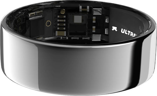 Ultrahuman Air Smart Ring 20.6mm Αδιάβροχο με Παλμογράφο Ασημί