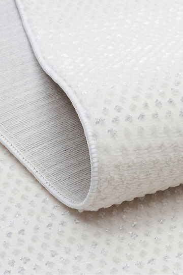 SteweHome Non-Slip Rectangular White Rug 100x200cm