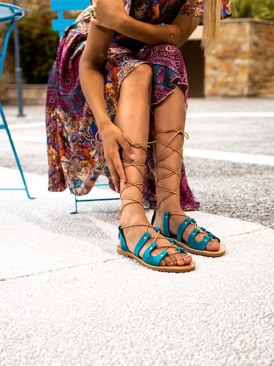 Sandale Monomah Lace-Up Paxoi Turcoaz Sandale Monomah Lace-Up Paxoi Turcoaz