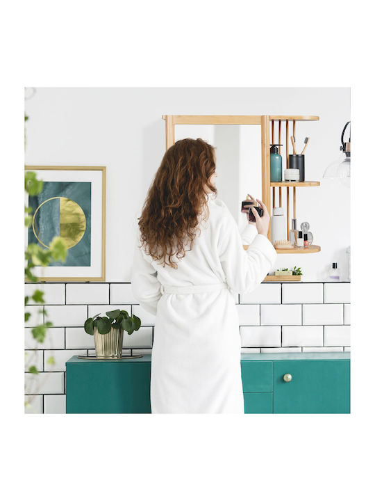 Relaxdays Badezimmerspiegel mit Regal & Schrank 53x62cm Beiges