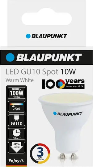Blaupunkt LED Bulb 10W for GU10 Socket Warm White