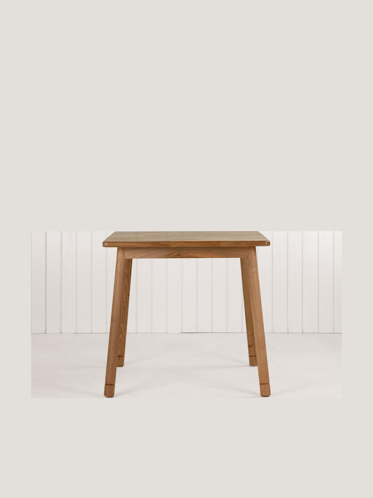 Quadratischer Esszimmer- und Küchentisch aus Massivholzwalnuss 80x80x74,5cm