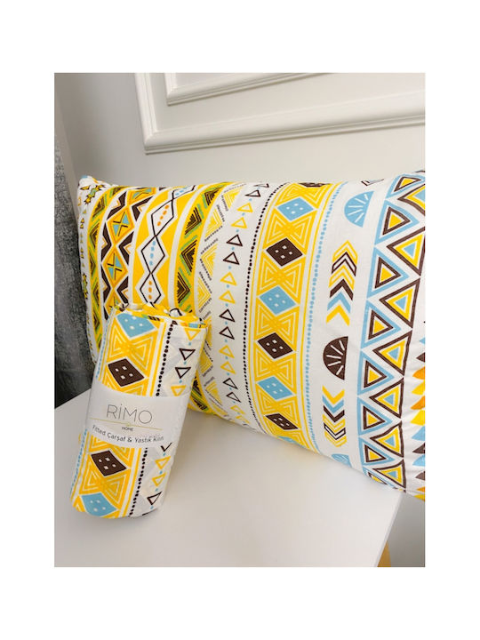 SteweHome Set Single Bed Sheets With Rubber Hugger 100x200cm Yellow 3 Pieces