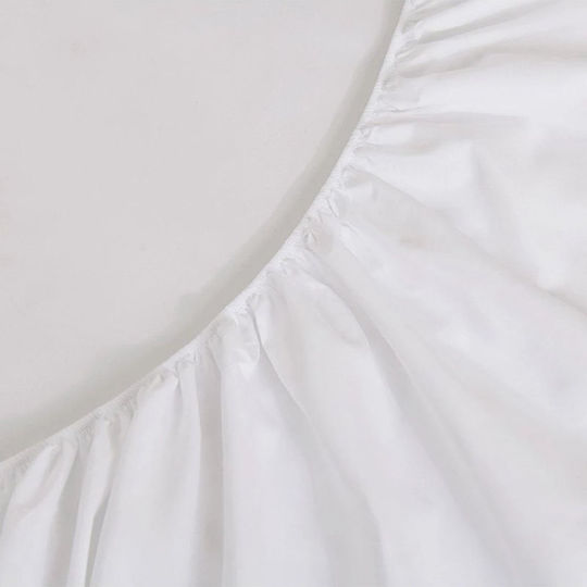 SteweHome Σετ King Size 4τμχ 180x200εκ. με Λάστιχο Λευκό
