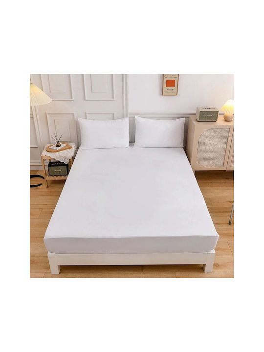 SteweHome Σετ Σεντόνια King Size με Λάστιχο 180x200εκ. Λευκό (4τμχ)