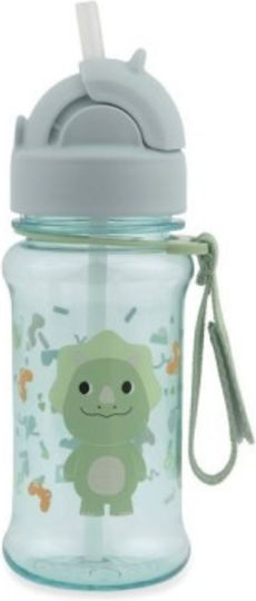 Skip Hop Squattle Dino Kids Water Bottle Dinosaur Plastic 350ml