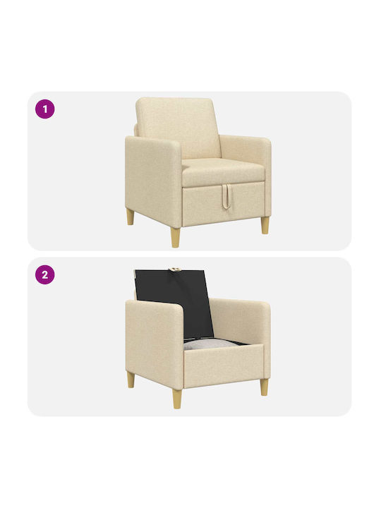 Cream Armchair 72x78x87cm