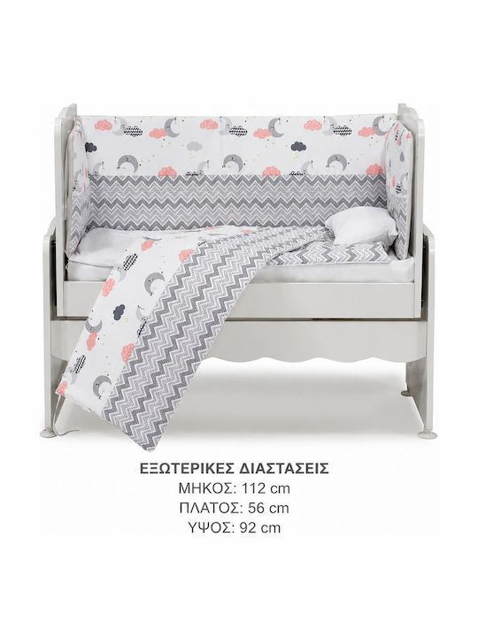 SteweHome Baby Crib White with Mattress 100x112cm