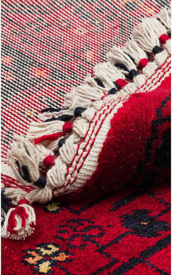 SteweHome Handmade Red Runner Rug 90x150cm