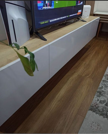 Έπιπλο Τηλεόρασης Λευκό Μ200xΠ30xΥ30cm