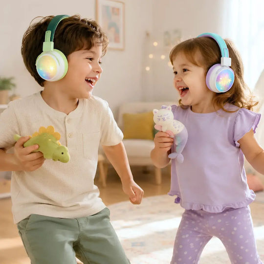 Marcus & Marcus Kabellose Bluetooth Kinder Am Ohr Kopfhörer mit 40 Stunden Wiedergabezeit Dinosaurier