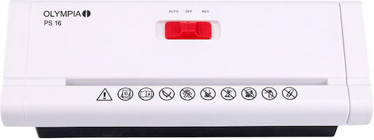 Olympia PS 16 Strip Cut 6-Sheet Paper Shredder